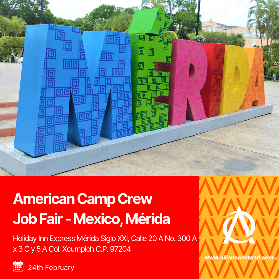 Dive into an adventure at the American Camp Crew Job Fair in Mérida! Discover exciting opportunities, connect with top American camps, and turn your passion into a fulfilling experience.